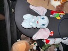 Ty Disney Beanie Baby Dumbo Elephant Plush     Light Blue W  Pink Ears Collectible