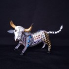 Gorgeous Oaxacan Wood Carving Bull Alebrije  Mexican Folk Art 