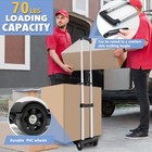 Folding Hand Truck Aluminum Trolley small Dolly  Foldable Roller Shopping Car   