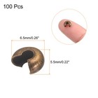 100pcs 6 5mm Crimp Beads Covers Round Beads End Tips For Jewelry Making Copper