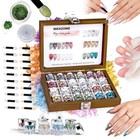 24 Colors Chrome Nail Powder - Iridescent Holographic Pigment For Diy Nail Art