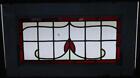 Old English Leaded Stained Glass Window Transom Pretty Abstract 32  X 18 