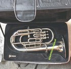 Euphonium 4 Valve Of Pure Brass Metal In Chrome Polish  case Box  Free Shipping