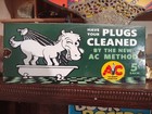 Vintage Ac Spark Plugs Donkey Porcelain Metal Sign Car Gas Oil Truck Motorcycle