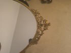 Vintage Matson Ormolu Gold Gilt Floral Vanity Mirror Dresser Perfume Tray