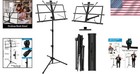 Lightweight Sheet Music Stand With Clip Holder