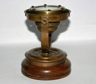 Vintage Ship s Binnacle Gimballed Compass Antique Nautical Brass Gimbal Compass