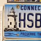 Connecticut Lighthouse License Plate Pair     free         Hsb Emb   Rough Vanity Set