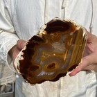 2100g Natural Banded Striped Agate Quartz Crystal Rough Mineral Specimen Reiki