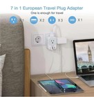 European Travel Plug Adapter Converter Power Plug Converter With 2 Usb   Outlet