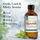 Peppermint Essential Oil 4 Oz Pure Natural With 3 Free Droppers - Greenhealth