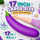 17in Eggplant Jumbo Squishy Fidget Toy slow Rising Stress Ball sensory Gift