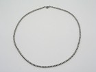 Southwestern Sterling Silver 4mm Bead Necklace 22    Navajo Pearl Style