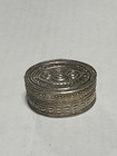 Vintage Silver Early 1900 - Carved Snuff Box pill Box Indian turkish 800-900 Ag 