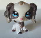 Authentic Rare Littlest Pet Shop Cocker Spaniel  2254 Lps Blue Eyes Tri Color 