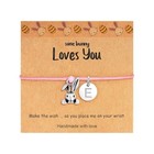 C-leen Easter Gifts For Girls Kids Bunny Bracelets - Initial Initial E