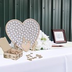 Heart-shaped Wedding Guest Book Wood Frame  Alternative To Paper Books