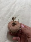 Vtg Mcm Florenza Poodle Dog Pin Cushion   Trinket Box Metal   Velvet 3 
