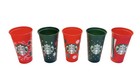 New Starbucks Coffee 2022 Christmas Holiday Color Changing Cup Set Of 5 Cups