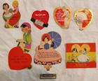 Lot Of 7 Antique   Vintage Valentine s Day Cards Made In Usa 1930s Nice  Read 