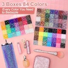 85000 Pcs 84 Colors Resin Jelly Rhinestones For Bedazzling  3 Mm Flatback Gems