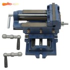 5  Heavy Duty Cross Drill Press Vise Slide Metal Milling 2 Way Clamp Machine Set