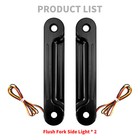 Black Led Flush Fork Turn Signal Side Light Fit For Harley Touring Glide 1998-up