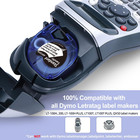 Black Tape Compatible With Dymo Letratag Refills White On Black Plastic Lt Label