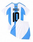 Kids Argentina Messi  10 Soccer Jersey   Shorts Set Youth Football Uniform Kit