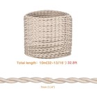 Helunsi Twisted Cloth Covered Wire  Ivory 18 2 Fabric