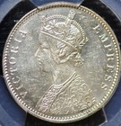 1879 Mumbai  b  Rupee  Empress Victoria  Km  492  Ms61 Pcgs  Type I Reverse