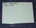 Indy Car Driver Phil Krueger Hand Signed Index Card 