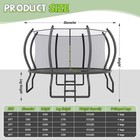 8ft 10ft 12ft 14ft 15ft 16ft Outdoor Trampoline W  Enclosure Net   Ladder
