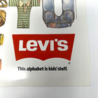 Vintage 1983 Levi s Kid Stuff Alphabet Poster New Old Stock Levi Strauss Jeans