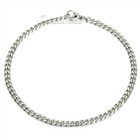 3mm Stainless Steel Curb Chain Anklet ankle Bracelet 8  9  10  11 