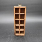 Wooden Thimble Miniatures Display Case Box Free Standing Or Wall Hanging