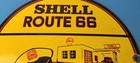 Vintage Shell Gasoline Sign - Route 66 Road Service Station Gas Porcelain Sign