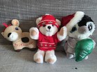 Russ Stuffed Teddy Bear White Holiday Sweater 7    Plush Christmas Lot G31