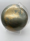 Vtg Mid Century Modern Mcm Lucite 12  Inch World Globe Gold Golden Replogle