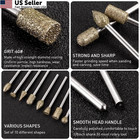 Diamond Grinding Burr Bit Set   20pcs Rotary Tool Accessories Stone Gold 