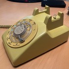 Mustard Yellow Bell System Western Electric Rotary Dial Phone Untested 