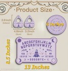 Wooden Ouija Board W Planchette 4 Pce Purple Kitty Style W Guide   Box 