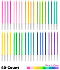 Apluselection 40-count Rainbow Birthday Candles  Tall Thin Birthday Cake Can   
