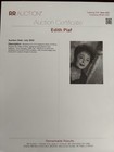 Legendary French Singer Edith Piaf Signed Photo
