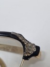 Vintage Bausch   Lomb Cat Eye Eyeglasses 1 10 12k Gf Rhinestone Black Gold