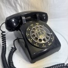 Vtg Western Electric Bell System Black Rotary Desk Phone G1 Usa