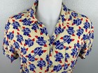 Pabst Blue Ribbon Men Large Button Front Shirt Pbr Logo All Over Beer Bar