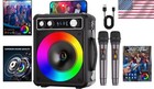 Bluetooth Karaoke Speaker System With 2 Wireless Mics - Perfect For Any Occasion