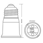 6-pieces E26 To E26 Medium Socket Light Bulb Base Extender 1 5  Extension