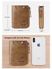 Mens Rfid Blocking Leather Wallet Credit Card Id Holder Zipper Purse Waterproof